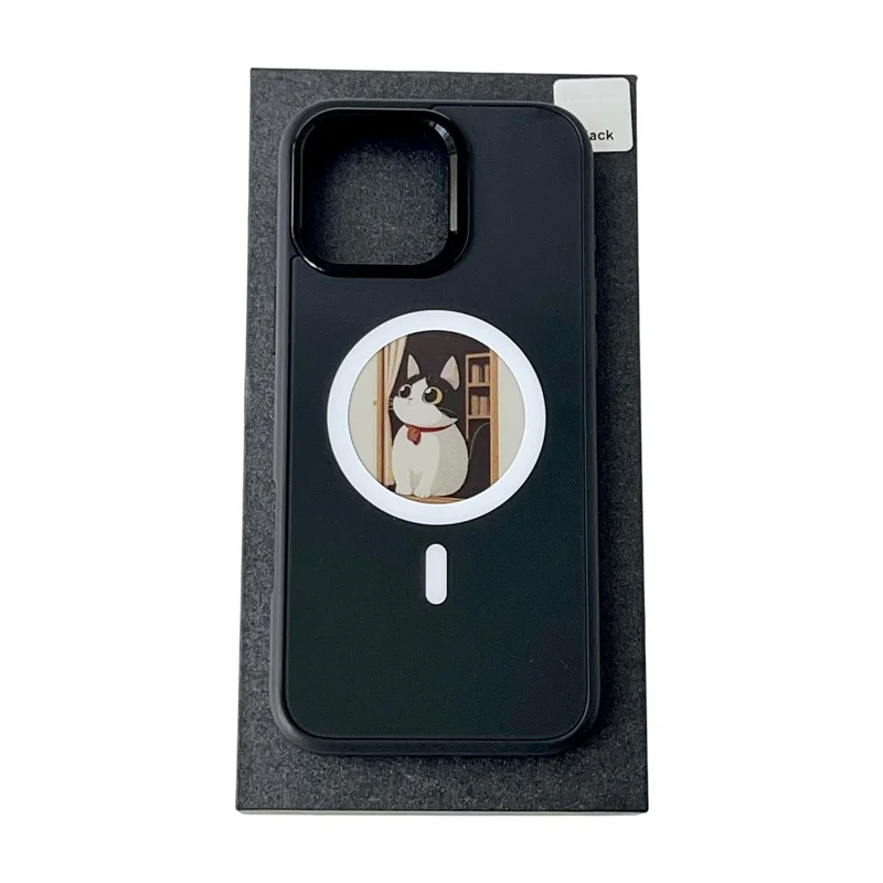 For iPhone 16 Pro Max Magnetic Case 4 Colors NFC DIY Customized Round Screen Smart E-Ink Phone Cover