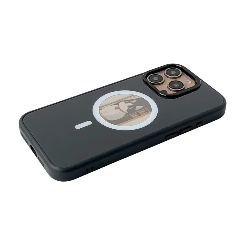For iPhone 16 Pro Max Magnetic Case 4 Colors NFC DIY Customized Round Screen Smart E-Ink Phone Cover