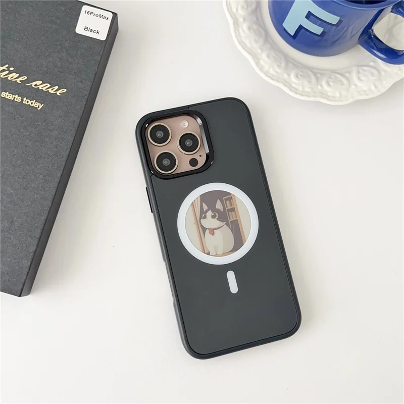 For iPhone 16 Pro Max Magnetic Case 4 Colors NFC DIY Customized Round Screen Smart E-Ink Phone Cover