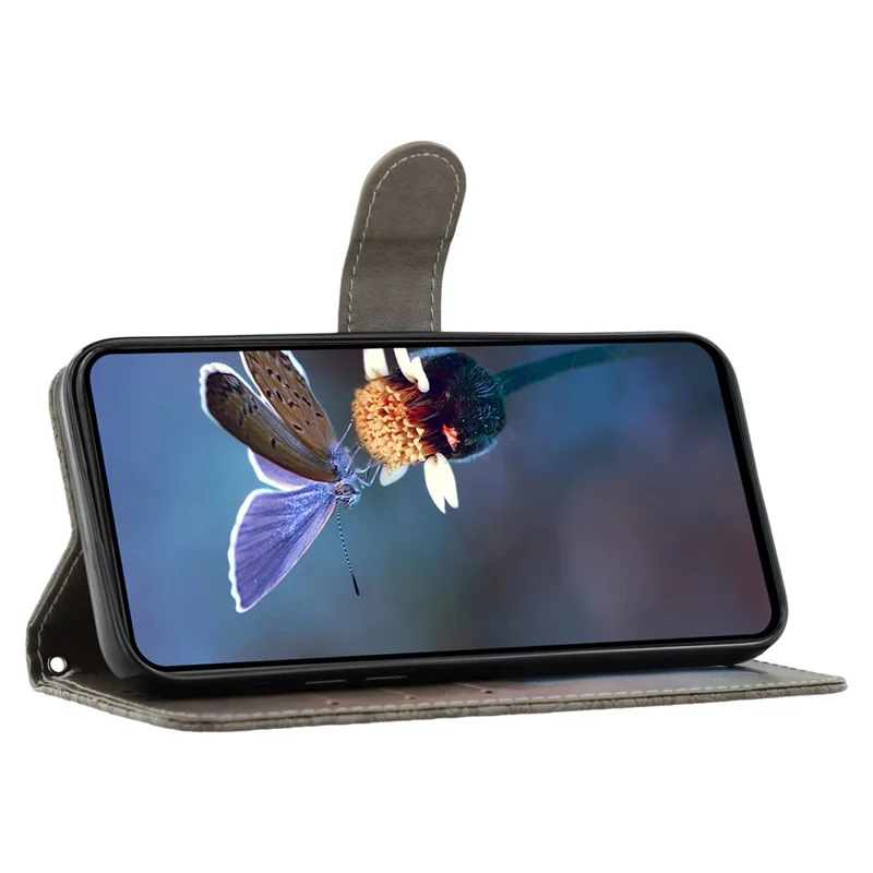 Für iPhone 17 Air Case Spitzenblumen PU-Leder Flip Wallet Handyhülle - Grau