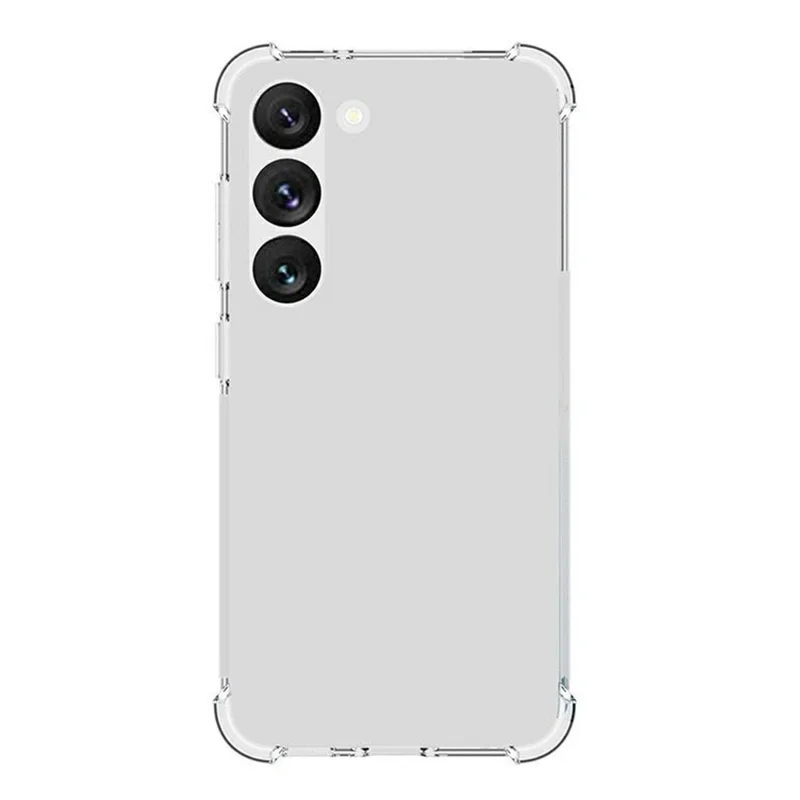 Для Samsung Galaxy S23 Reinforced Corner Soft TPU Case Non-slip Transparent Phone Back Cover