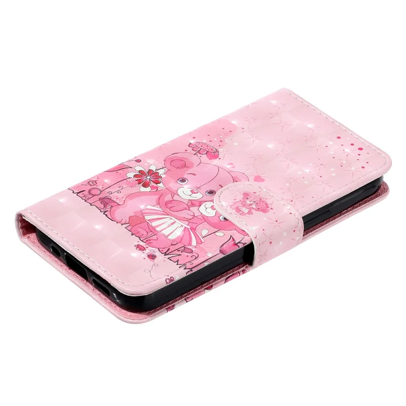For iPhone 18 Pro / 17 Pro Wallet Case 3D Pattern Printed Leather Phone Cover with Strap - Bears