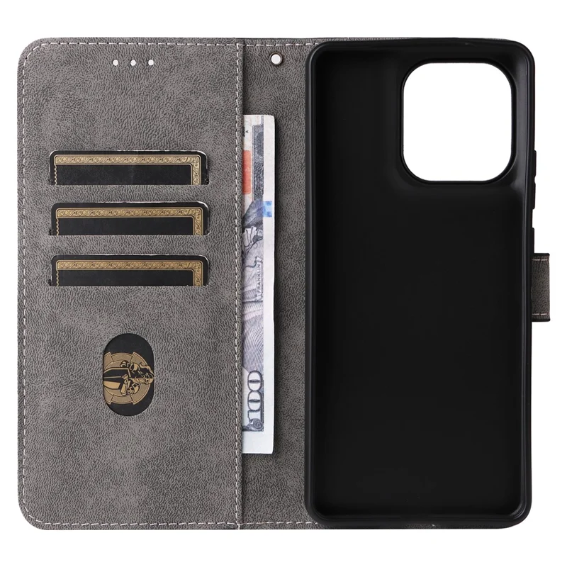 Cover a portafoglio per Motorola Moto G86 Power 5G con blocco RFID, in pelle PU, con supporto e cinturino - Nero