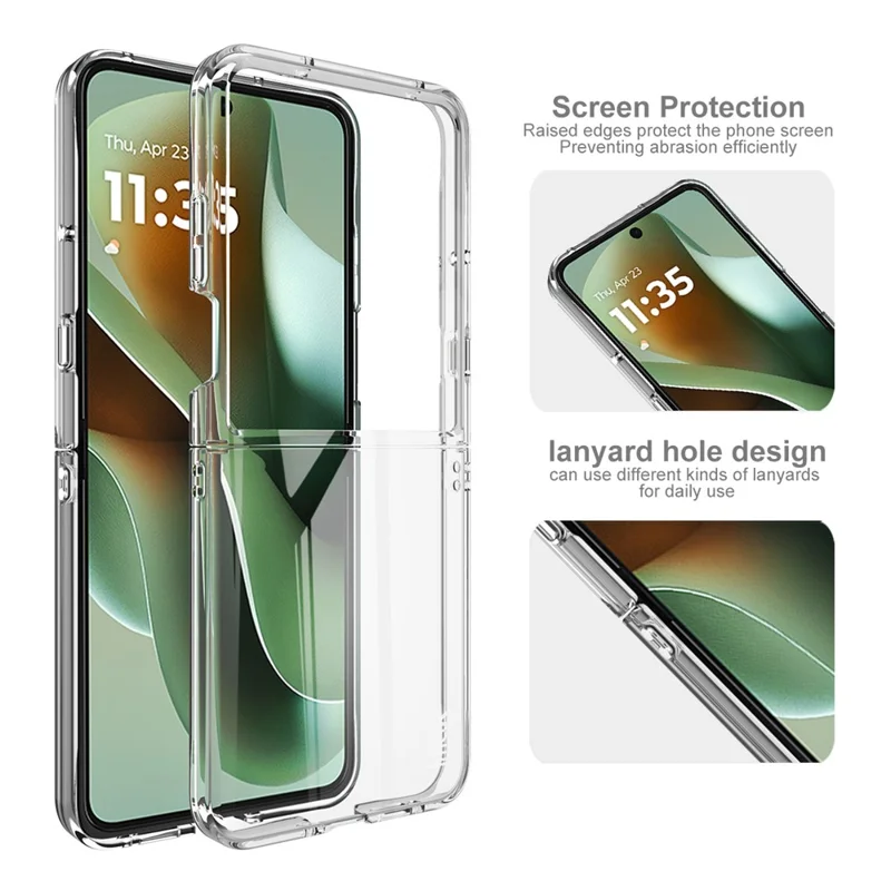 IMAK Crystal Case II Pro для Motorola Razr 60 Ultra 5G Чехол Прозрачный ПК Чехол для телефона (Верхняя крышка + Нижняя крышка)