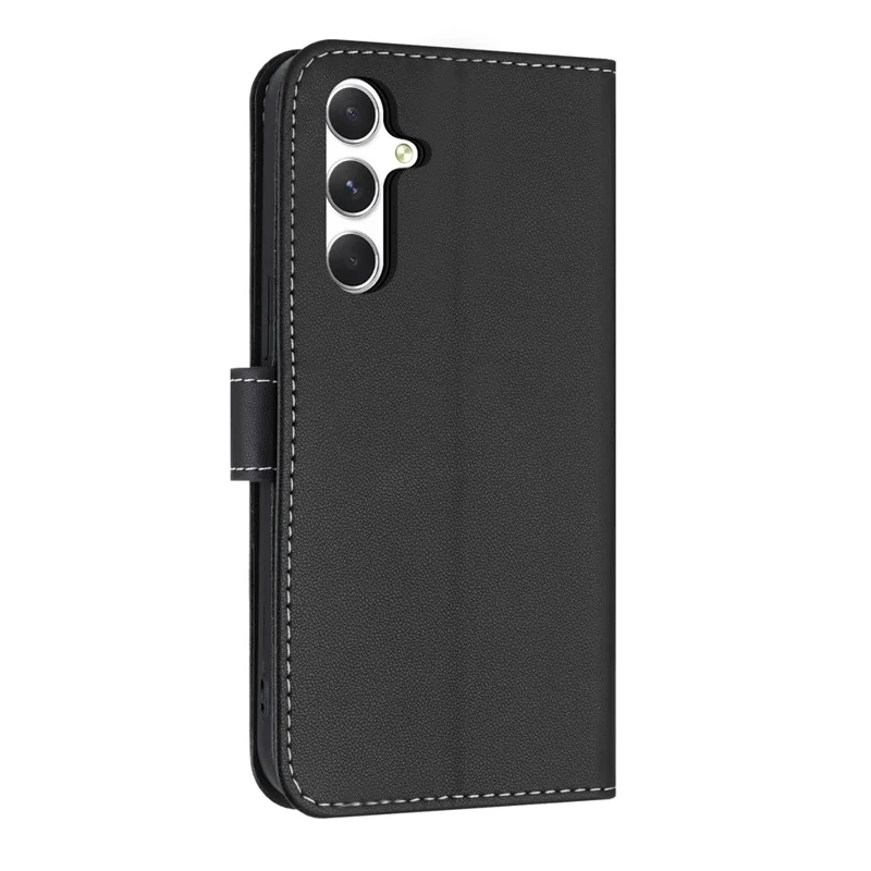 For Samsung Galaxy A17 5G / A26 5G Case Bowknot Decor Wallet Leather Phone Cover with Wrist Strap - Black