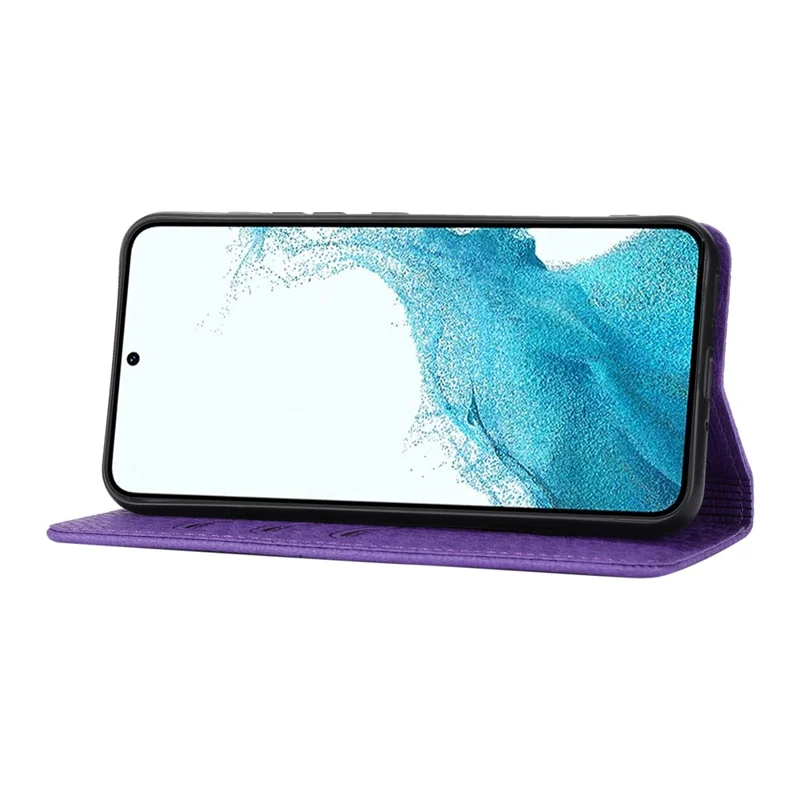 Cover per Samsung Galaxy A17 5G / A26 5G con Texture Intrecciata in Pelle PU, Portafoglio con Cinturino da Polso - Viola