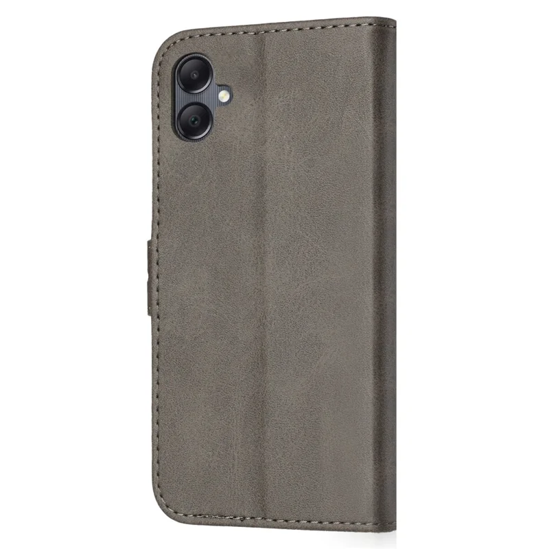Per Samsung Galaxy A07 / A06 4G / 5G Custodia Motivo Gatto Felice Stampato Portafoglio in Pelle Custodia per Telefono - Grigio