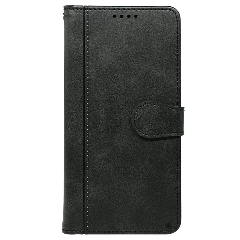 For Honor X6c 4G Case Calf Texture Leather Stand Book Style Phone Cover - Black