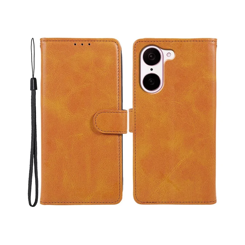 Cover per OnePlus Nord CE5 5G / Ace 5 Racing 5G in Pelle PU con Texture di Vitello, Portafoglio con Cinturino da Polso - Khaki