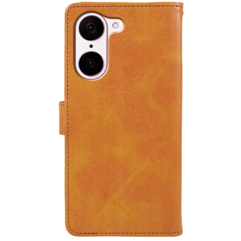 Cover per OnePlus Nord CE5 5G / Ace 5 Racing 5G in Pelle PU con Texture di Vitello, Portafoglio con Cinturino da Polso - Khaki