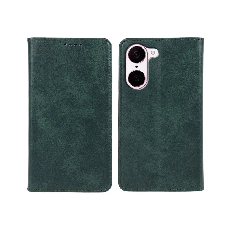 For OnePlus Nord CE5 5G / Ace 5 Racing 5G Case Strong Magnetic PU Leather Phone Cover Calf Texture - Green