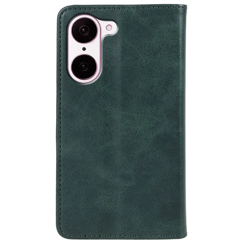 For OnePlus Nord CE5 5G / Ace 5 Racing 5G Case Strong Magnetic PU Leather Phone Cover Calf Texture - Green