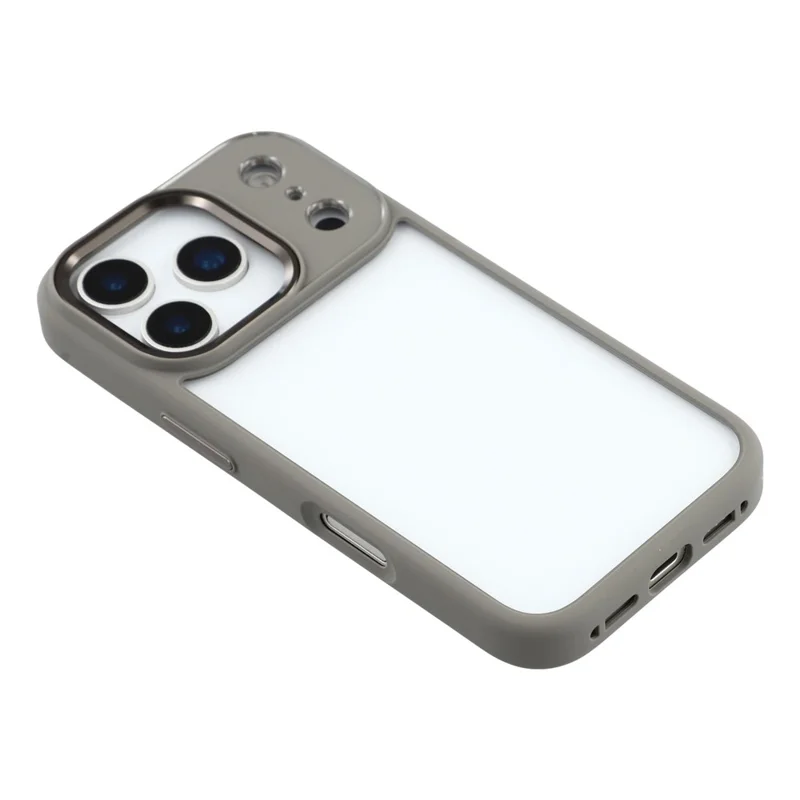 FULEXIN For iPhone 17 Pro Case Anti Drop TPU + PC Crystal Clear Phone Cover - Titanium Grey