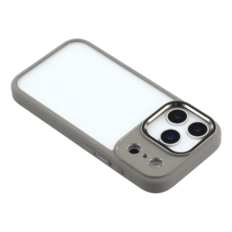 FULEXIN For iPhone 17 Pro Case Anti Drop TPU + PC Crystal Clear Phone Cover - Titanium Grey