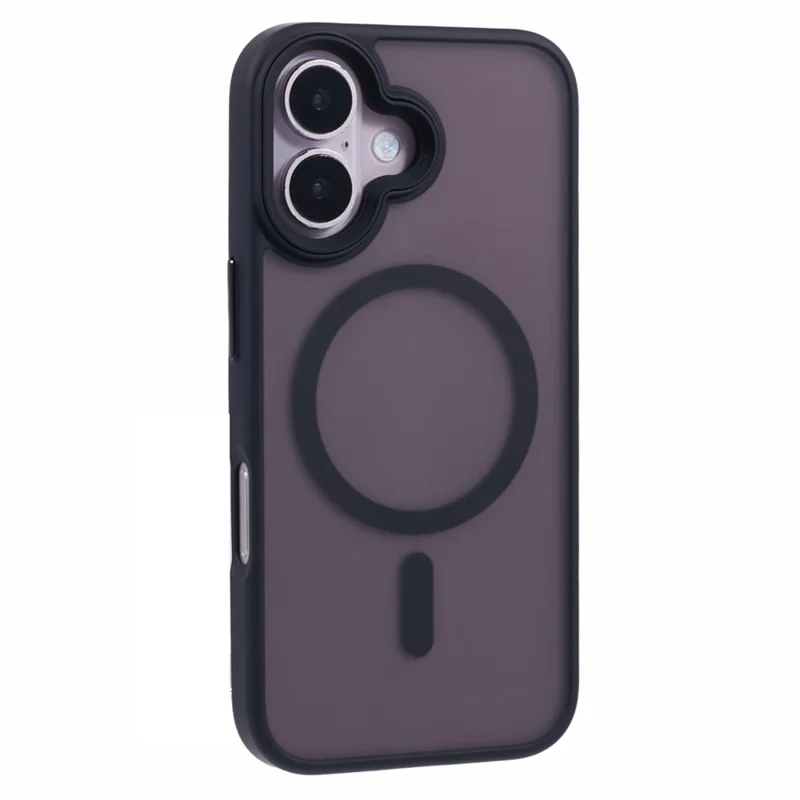 For iPhone 17 Case Compatible with MagSafe TPU + PC Rubberized Finish Phone Cover - Black