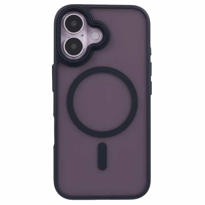For iPhone 17 Case Compatible with MagSafe TPU + PC Rubberized Finish Phone Cover - Black