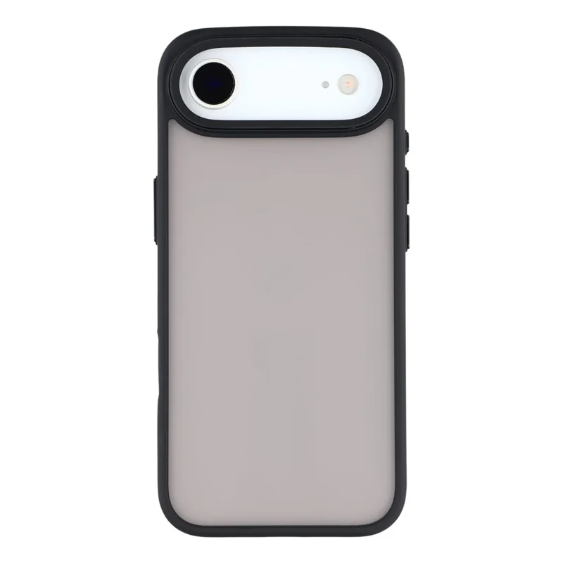 Чехол для iPhone 17 Air с противоударной защитой TPU + PC с металлическими кнопками - Черный