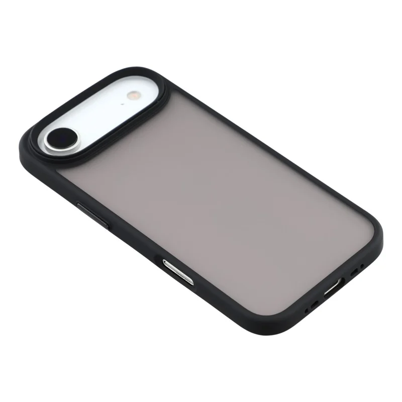 Чехол для iPhone 17 Air с противоударной защитой TPU + PC с металлическими кнопками - Черный