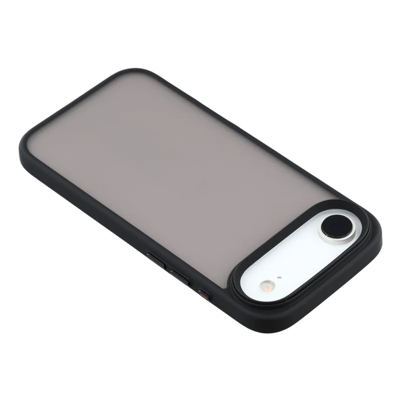 Чехол для iPhone 17 Air с противоударной защитой TPU + PC с металлическими кнопками - Черный