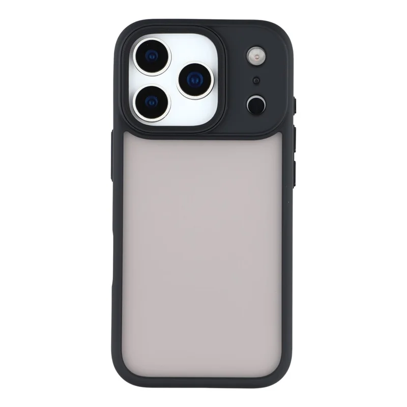 Für iPhone 17 Pro Hülle Stoßfest TPU + PC Handyrückseite mit Metallknöpfen - Schwarz