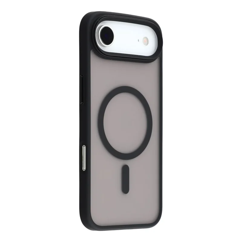 For iPhone Air Case Compatibel met MagSafe TPU + PC Rubberen Afwerking Telefoonhoes - Zwart