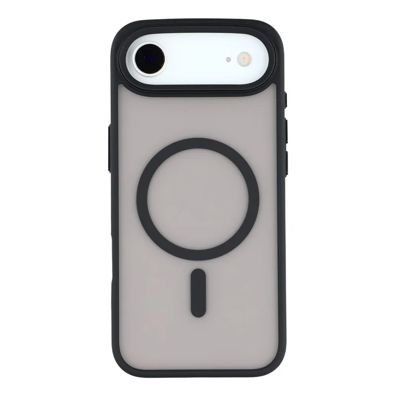 For iPhone Air Case Compatibel met MagSafe TPU + PC Rubberen Afwerking Telefoonhoes - Zwart