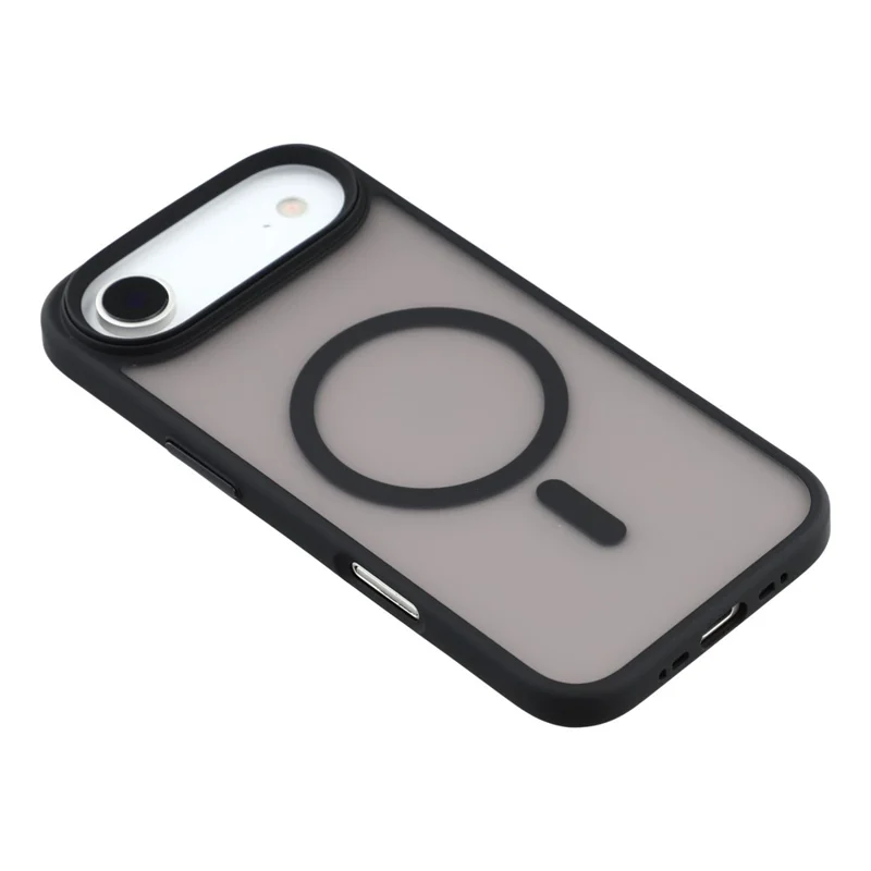For iPhone Air Case Compatibel met MagSafe TPU + PC Rubberen Afwerking Telefoonhoes - Zwart