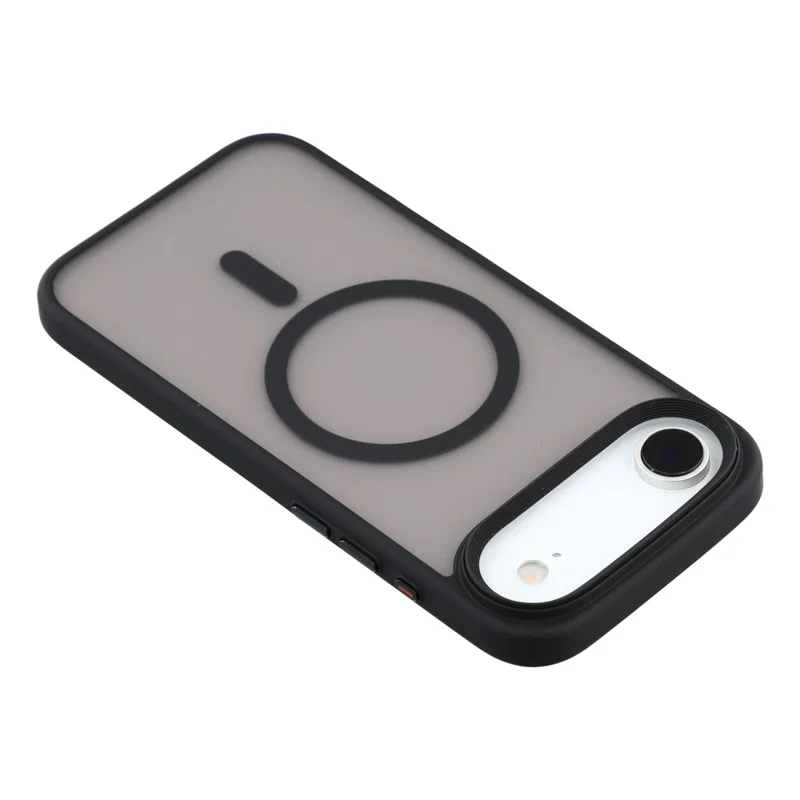 For iPhone Air Case Compatibel met MagSafe TPU + PC Rubberen Afwerking Telefoonhoes - Zwart