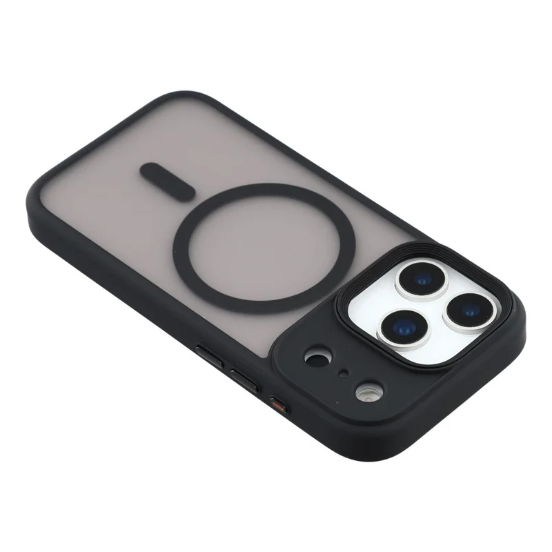 Für iPhone 17 Pro Hülle kompatibel mit MagSafe TPU + PC Gummierte Oberfläche Telefonabdeckung - Schwarz