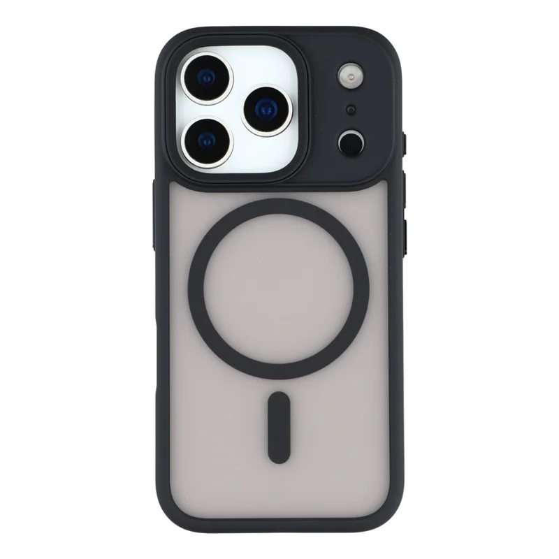 Für iPhone 17 Pro Max Hülle kompatibel mit MagSafe TPU + PC mit Gummierung - Schwarz