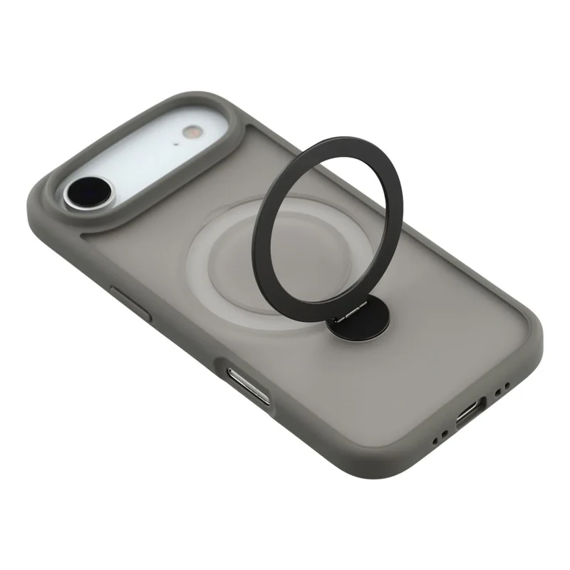 Чехол для iPhone 17 Air с вращающейся подставкой TPU + PC Магнитный чехол для телефона - Серый