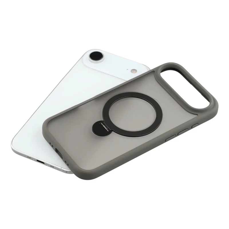 Чехол для iPhone 17 Air с вращающейся подставкой TPU + PC Магнитный чехол для телефона - Серый