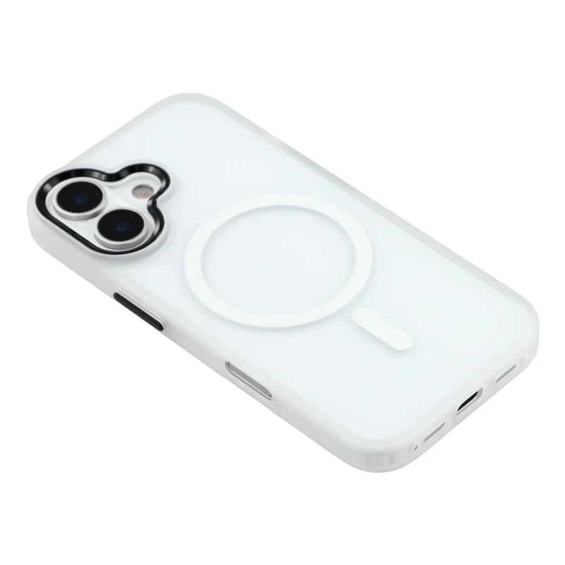 FULEXIN For iPhone 17 Case Compatible with MagSafe Anti Drop TPU + PC Phone Cover - White
