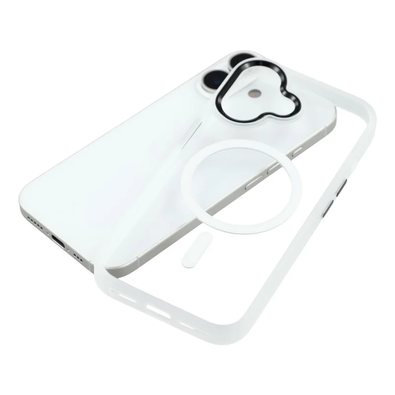 FULEXIN For iPhone 17 Case Compatible with MagSafe Anti Drop TPU + PC Phone Cover - White