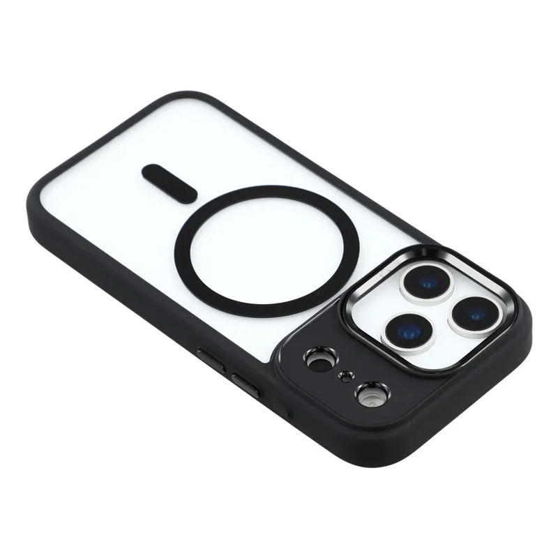 FULEXIN For iPhone 17 Pro Case Compatible with MagSafe Anti Drop TPU + PC Phone Cover - Black