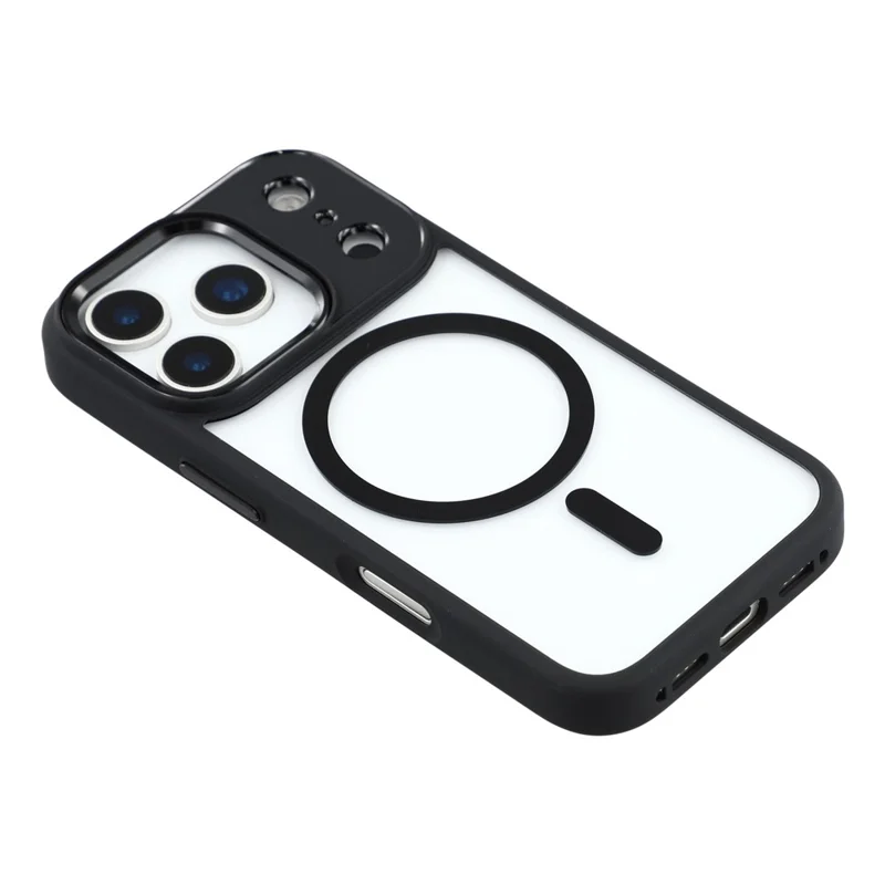 FULEXIN For iPhone 17 Pro Case Compatible with MagSafe Anti Drop TPU + PC Phone Cover - Black
