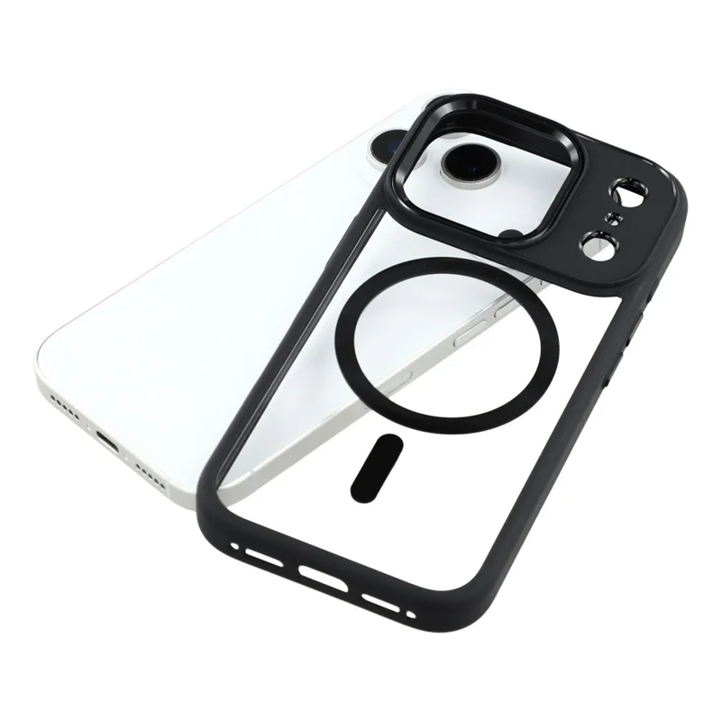 FULEXIN For iPhone 17 Pro Case Compatible with MagSafe Anti Drop TPU + PC Phone Cover - Black