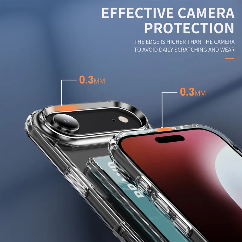 For iPhone Air Case Protective TPU Phone Cover with Card Holder