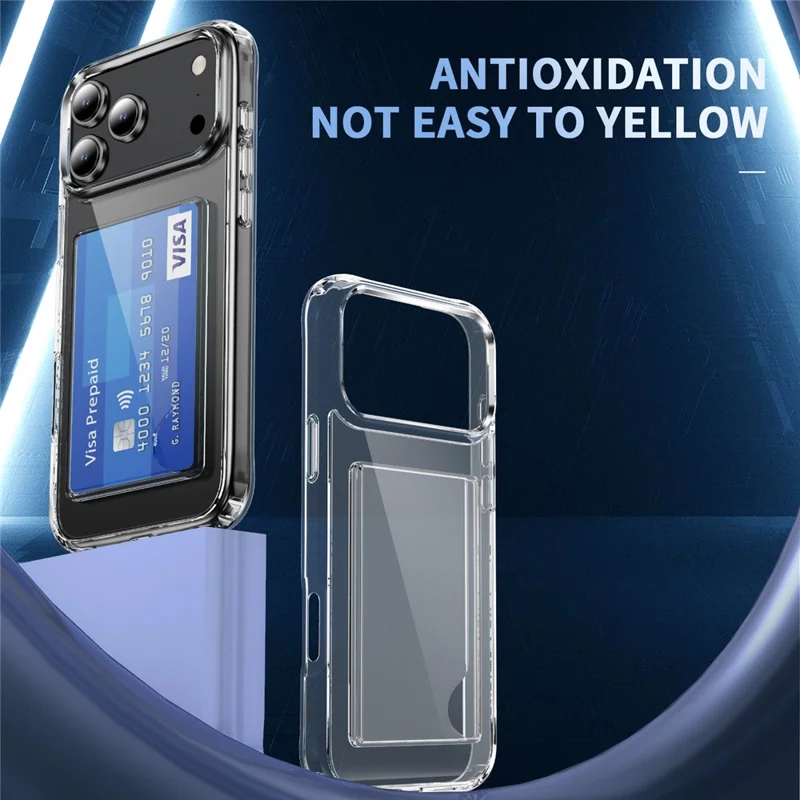 For iPhone 18 Pro / 17 Pro Case Protective TPU Phone Cover with Card Holder
