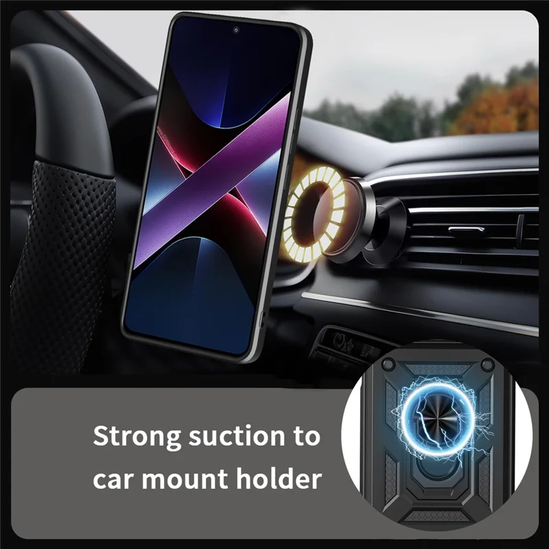 For ZTE nubia RedMagic 10 Pro 5G Case with Slide Camera Lid PC + TPU Kickstand Phone Cover - Silver