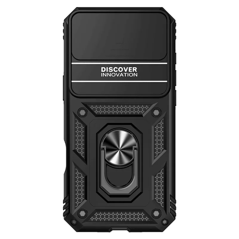Pour iPhone 17 Étui Air en PC + TPU avec Protection d'Objectif et Béquille - Noir