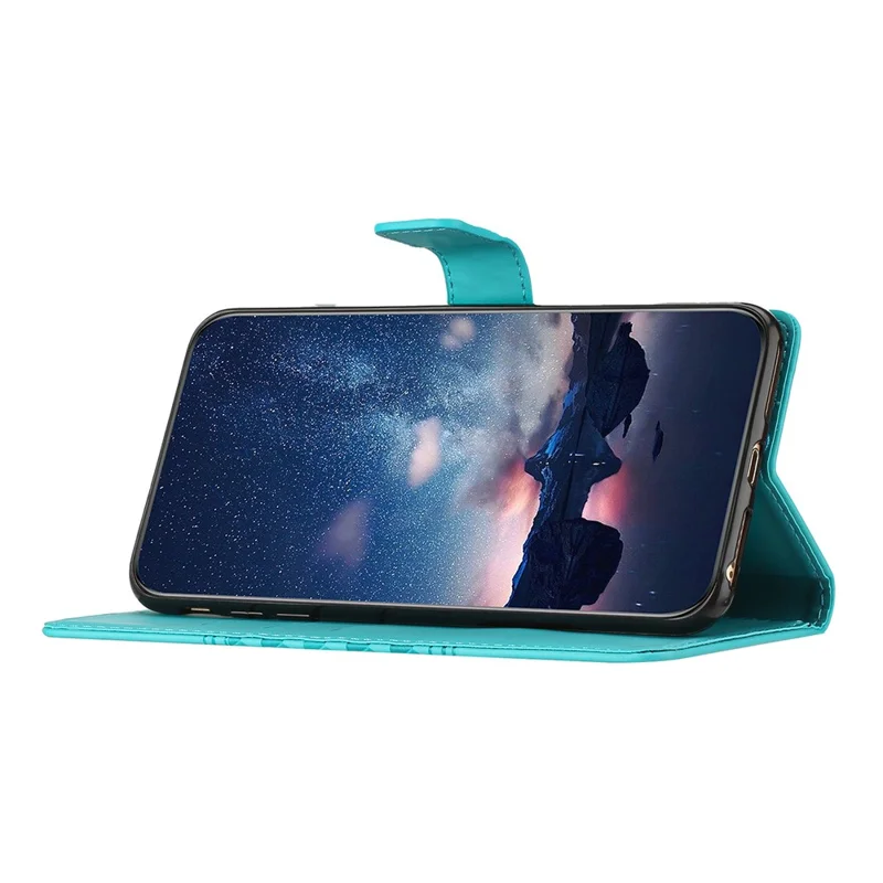 For iPhone 17 Case Rhombus Leather Horizontal Flip Phone Cover with Wrist Strap - Sky Blue