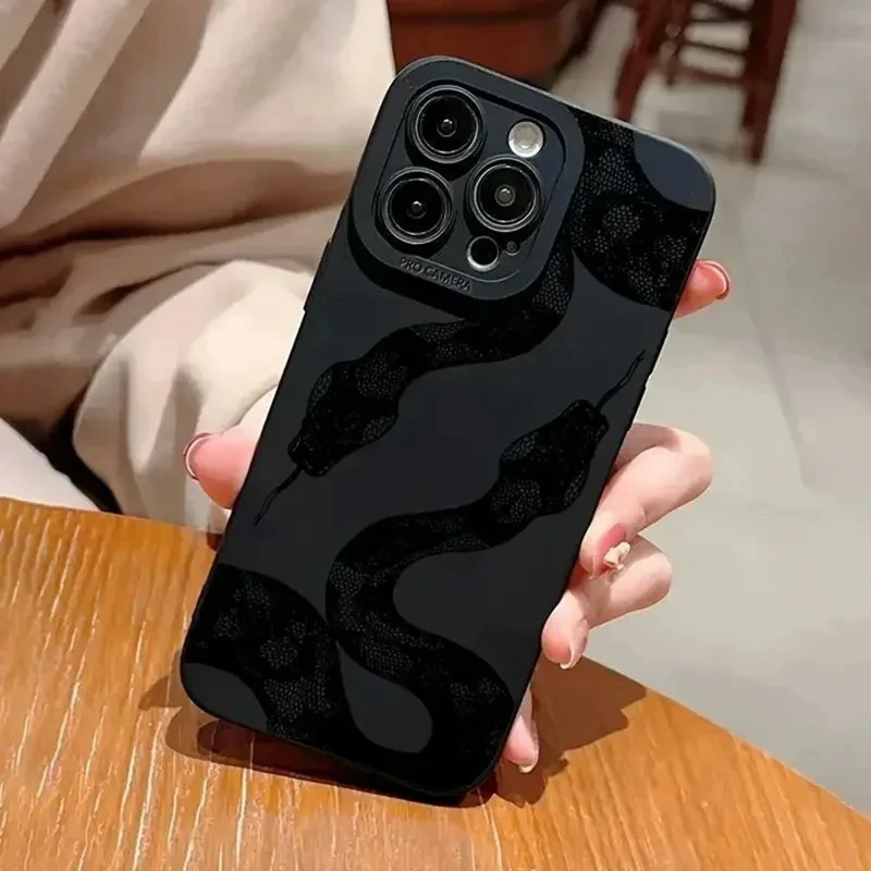 Für iPhone 13 Pro Max Hülle Schlangenmuster TPU Handyhülle