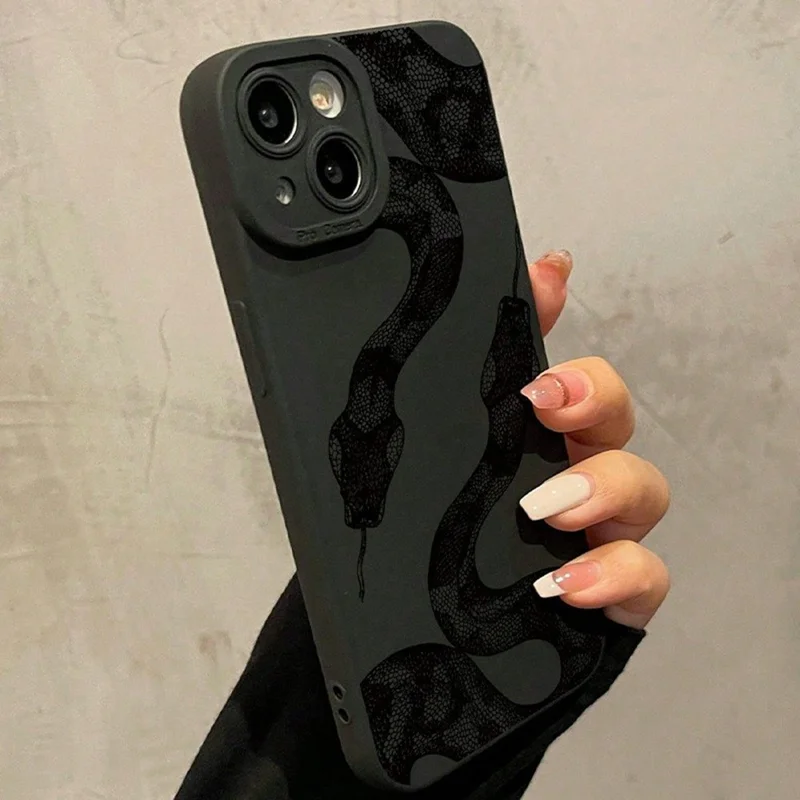 For iPhone 13 Case Snake Pattern TPU Phone Cover