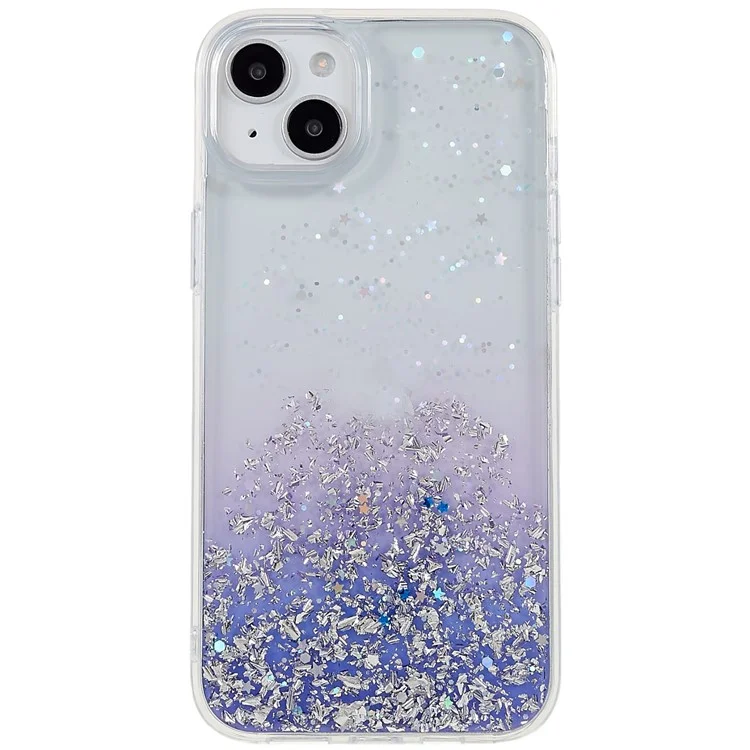 DFANS Starlight Shining Series для iPhone 14 PC+TPU Защитный чехол Стильный Блестящий Защита от падения - Фиолетовый