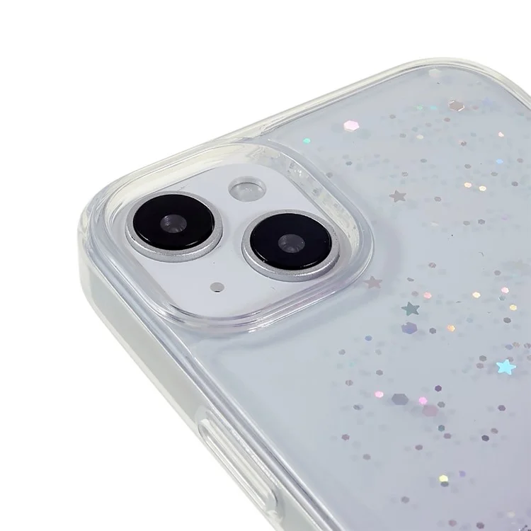 DFANS Starlight Shining Series для iPhone 14 PC+TPU Защитный чехол Стильный Блестящий Защита от падения - Фиолетовый