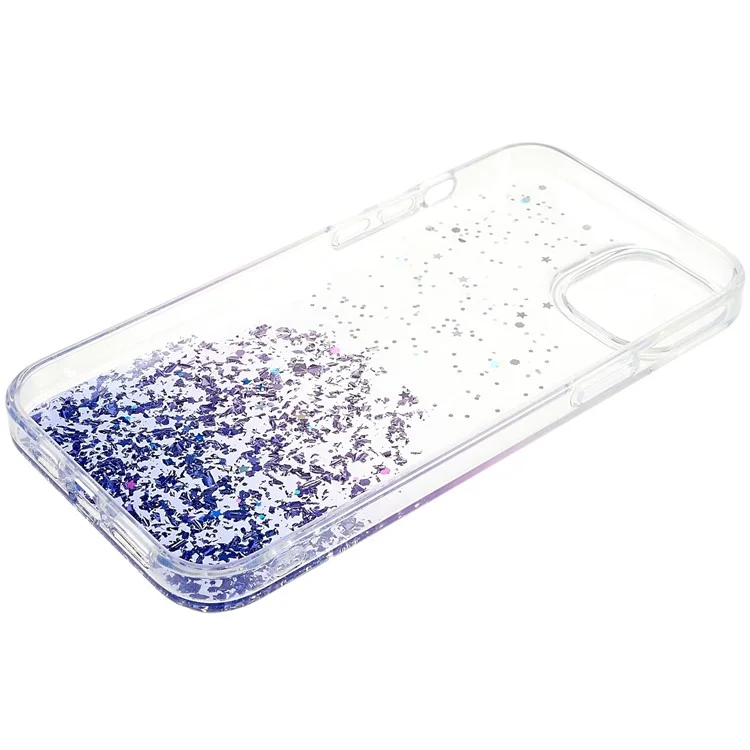 DFANS Starlight Shining Series для iPhone 14 PC+TPU Защитный чехол Стильный Блестящий Защита от падения - Фиолетовый