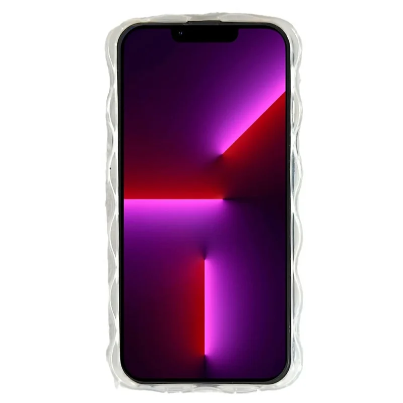 Für iPhone 13 Pro Hülle Ölgemälde Blumenmuster TPU Handyhülle mit gewelltem Rahmen