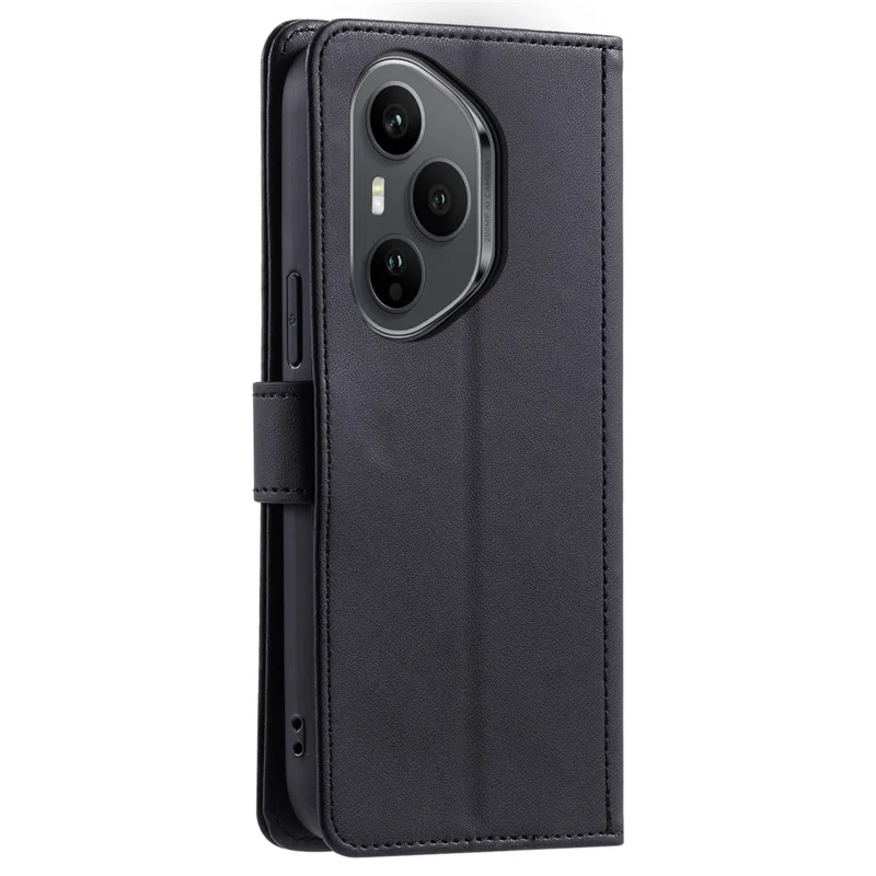 Voor Honor 400 Pro 5G (Global) Hoesje Portemonnee Ruitvormig Gaas PU Leer Telefoonhoes met Schouderband / Polsband - Zwart