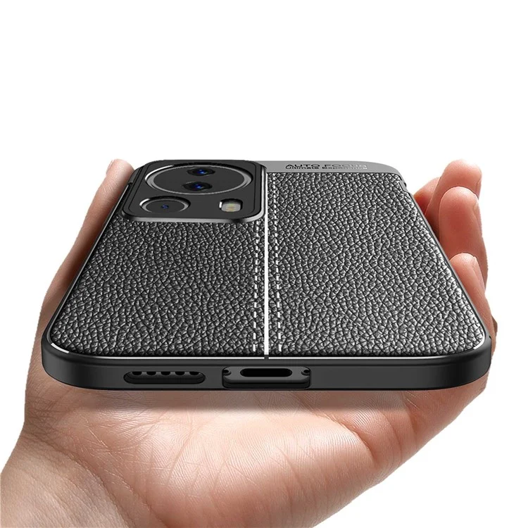 Противоударный TPU-чехол с текстурой личи для Xiaomi 13 Lite / Civi 2 5G, защитный чехол для телефона - синий